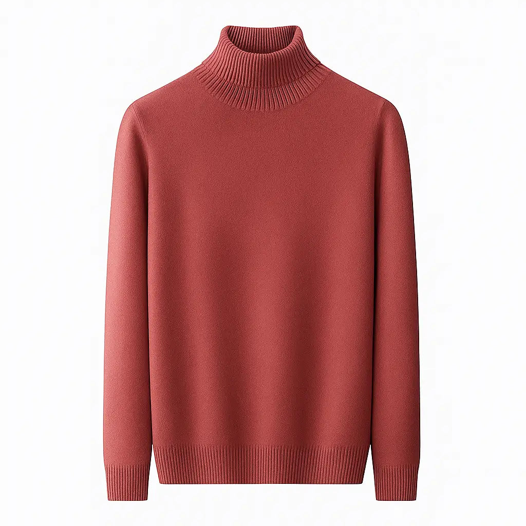 Suéter Masculino Gola Alta em Lã Merino – Linha Milano