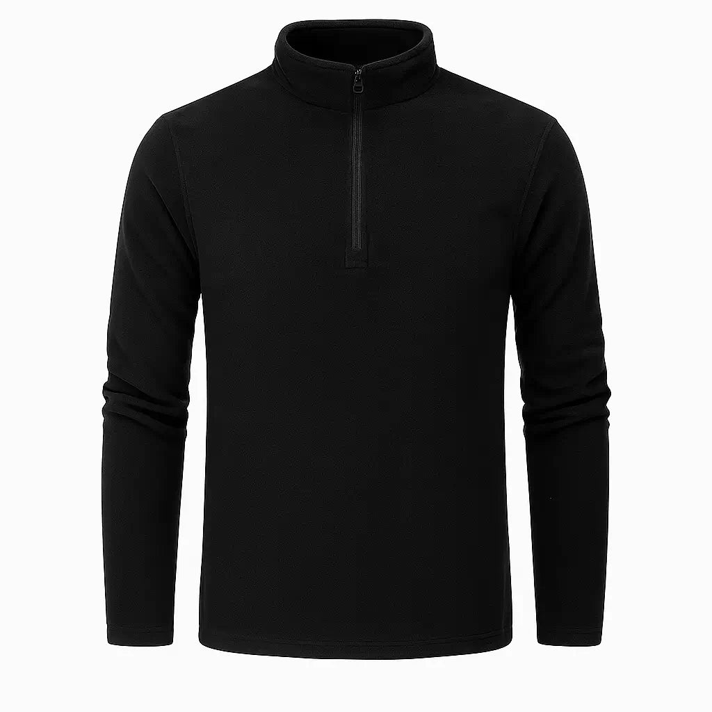 Suéter Masculino Meio Zíper Gola Alta