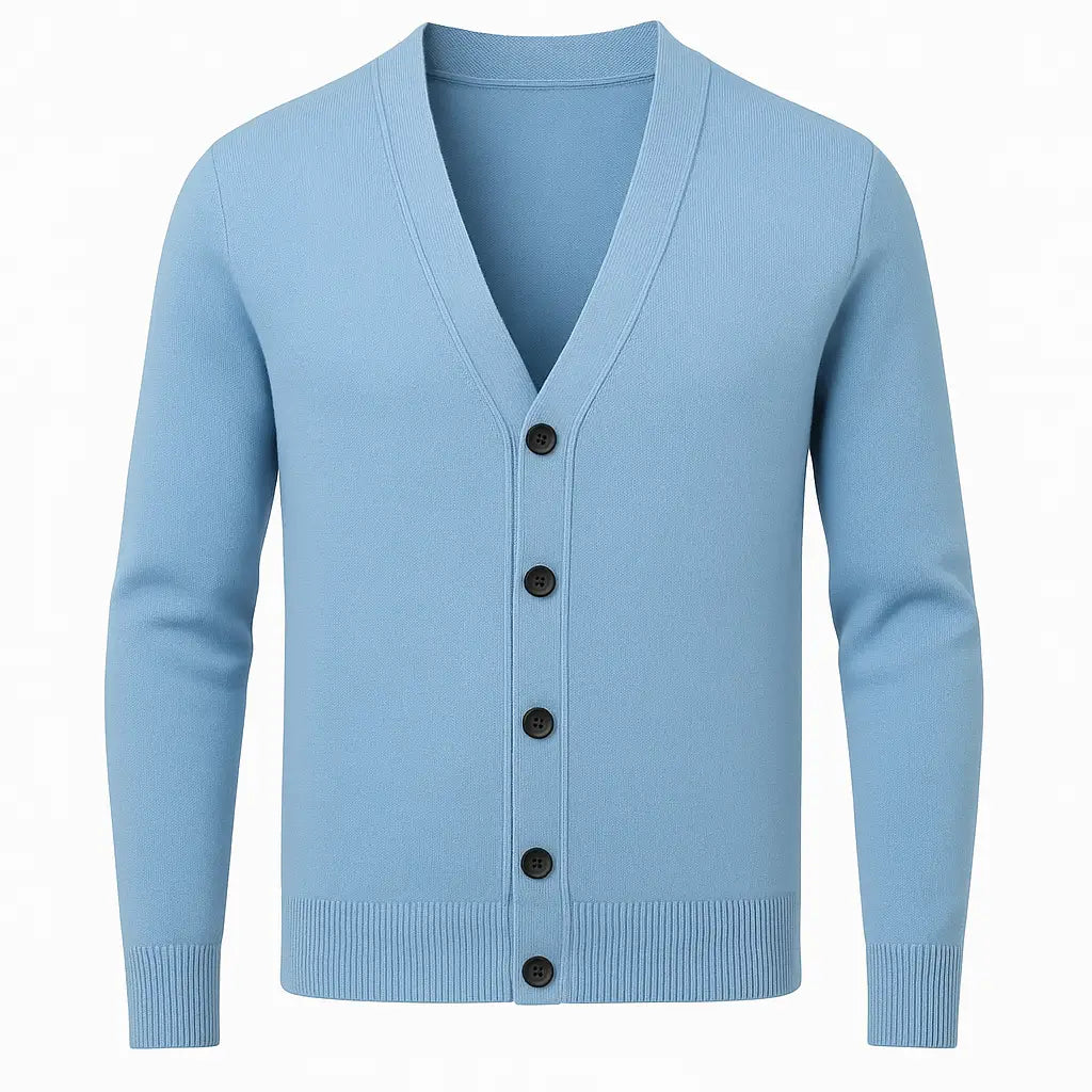 Cardigan Masculino Feito Em lã Merino