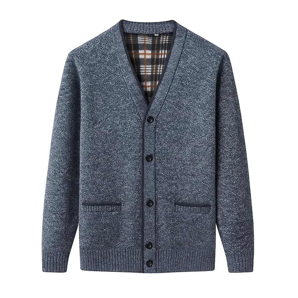 Cardigan Masculino Feito Em Lã