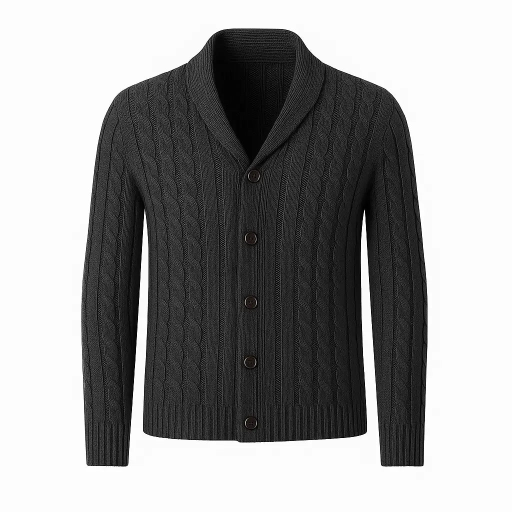 Cardigan Masculino Feito Em Algodão Pima