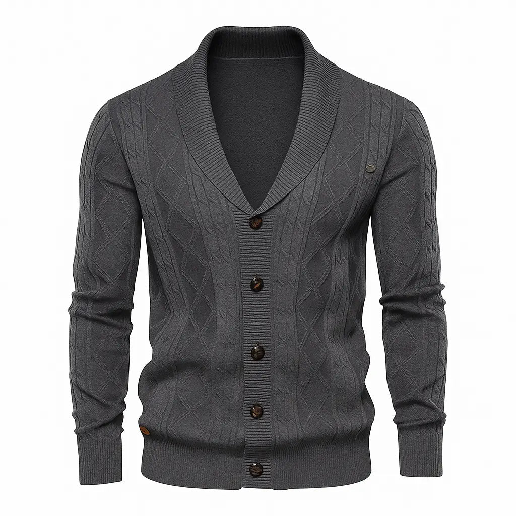 Cardigan Masculino Clássico Com Botões