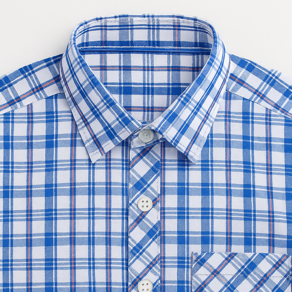 Camisa masculina xadrez manga curta, confeccionada em algodão, estilo slim fit, ideal para o verão.