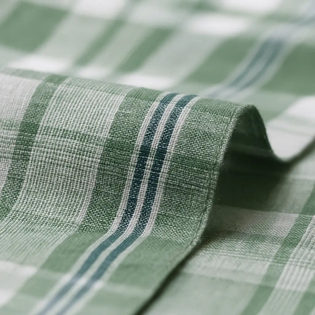 Camisa masculina xadrez , manga longa, algodão e linho, bolso frontal, estilo casual elegante.