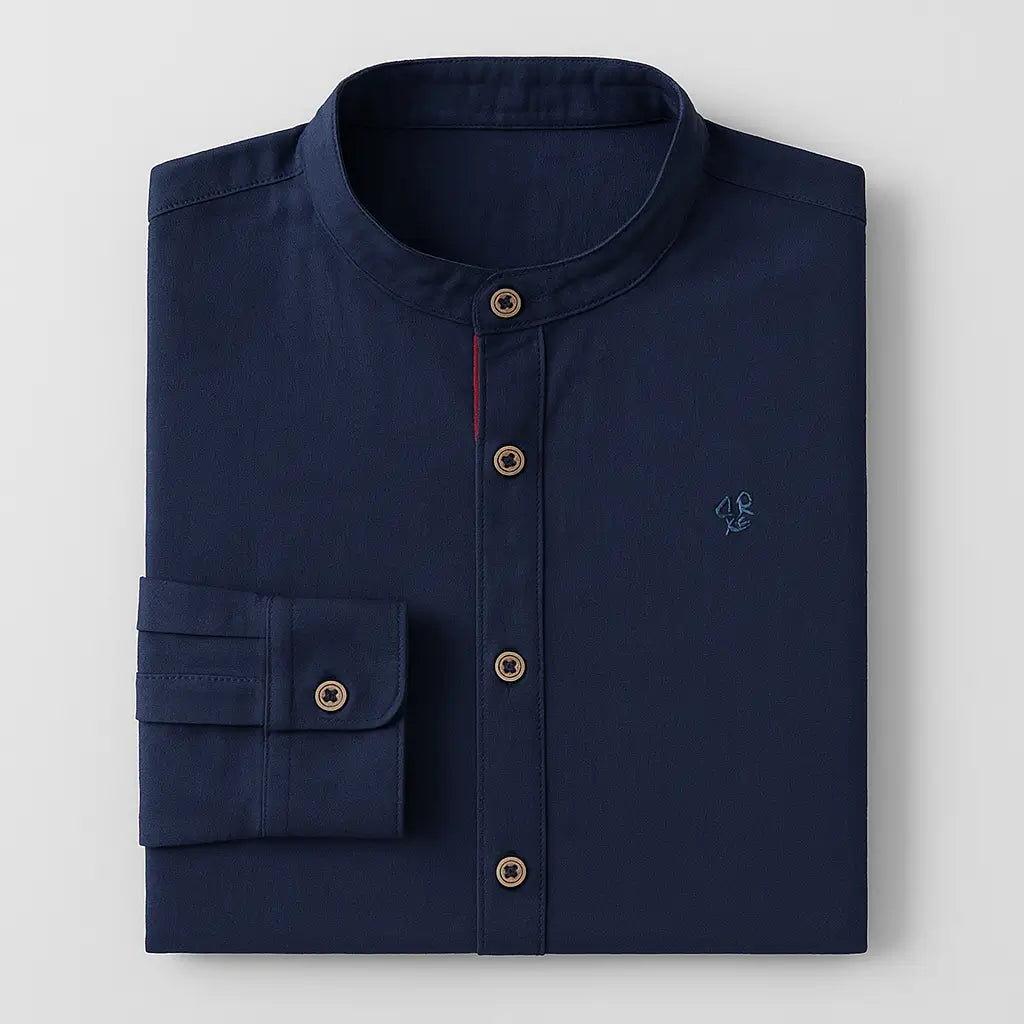 Camisa Masculina Braga 100% Algodão de manga longa e fechamento em