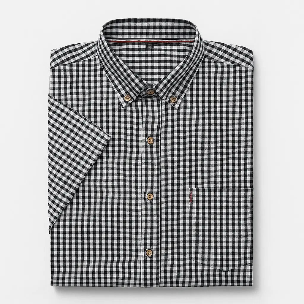 Camisa Masculina manga curta com fechamento em botões