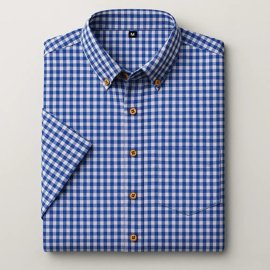 Camisa Masculina manga curta com fechamento em botões