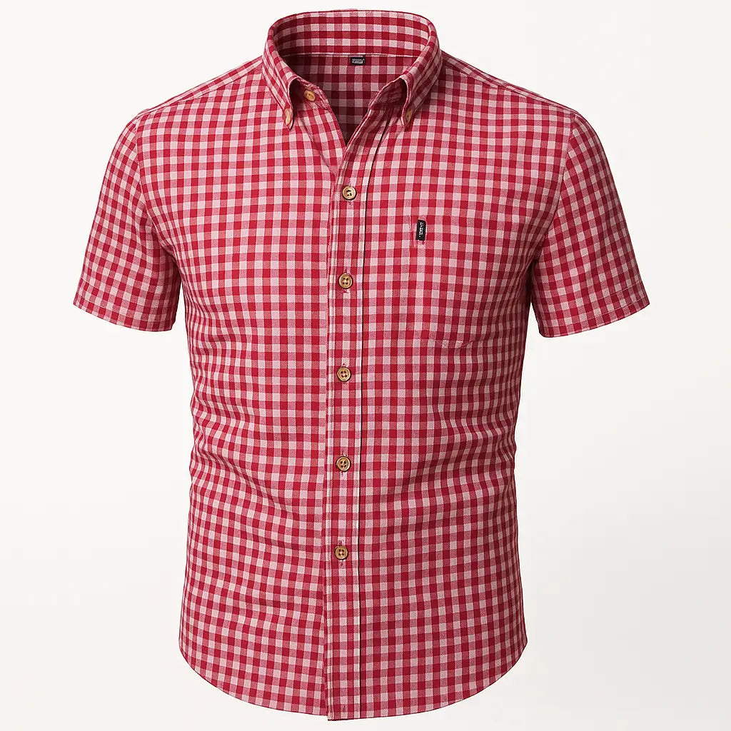 Camisa Masculina manga curta com fechamento em botões