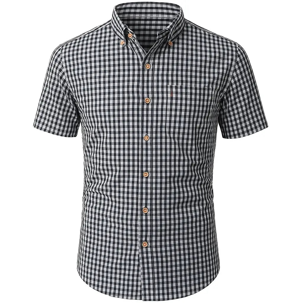 Camisa Masculina manga curta com fechamento em botões
