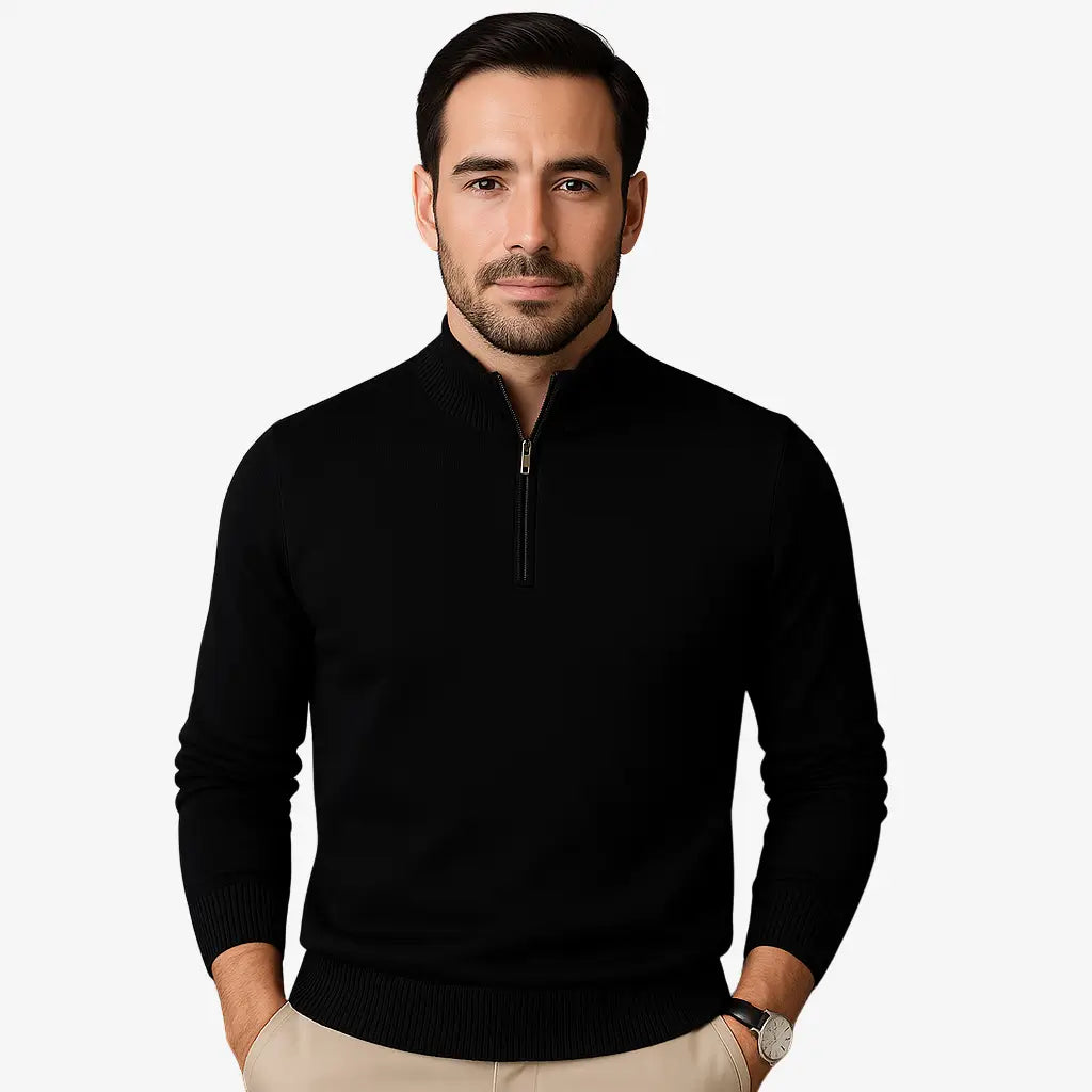 Suéter Masculino Meio Ziper