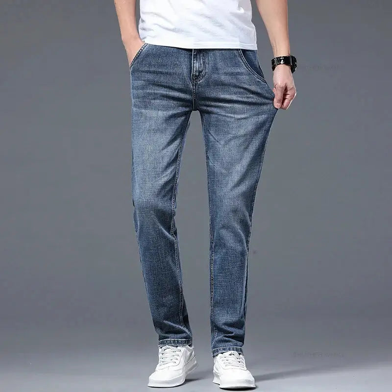 Calça Jeans Masculina Casual, modelagem reta e sofisticada