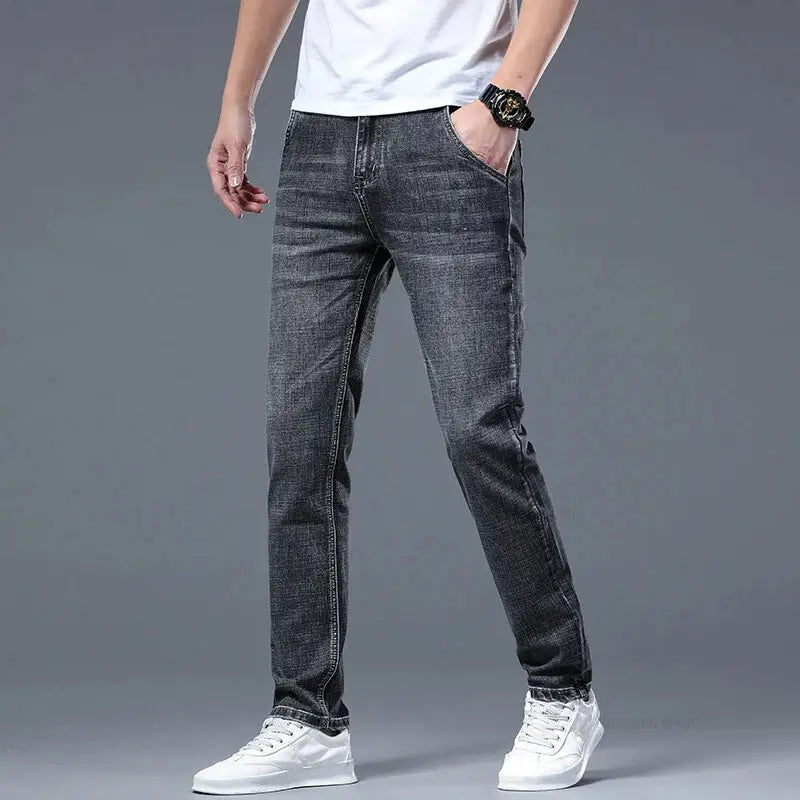 Calça Jeans Masculina Casual, modelagem reta e sofisticada