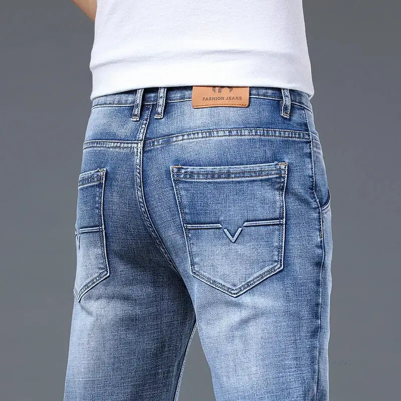 Calça Jeans Masculina Casual, modelagem reta e sofisticada