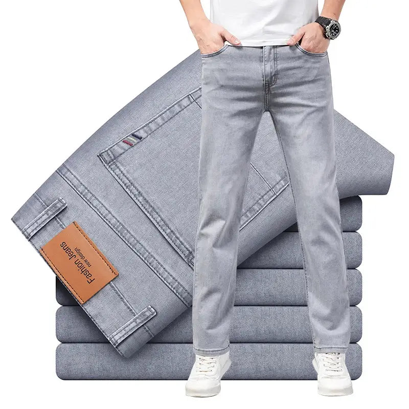 Calça Jeans Masculina Casual, modelagem reta e sofisticada
