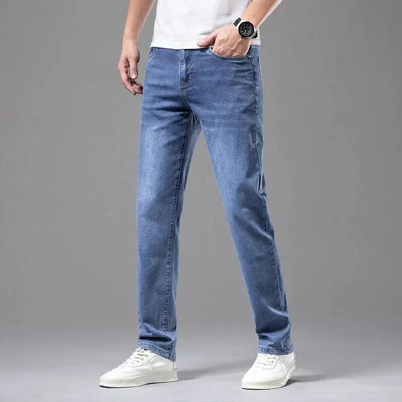 Calça Jeans Masculina Casual, modelagem reta e sofisticada