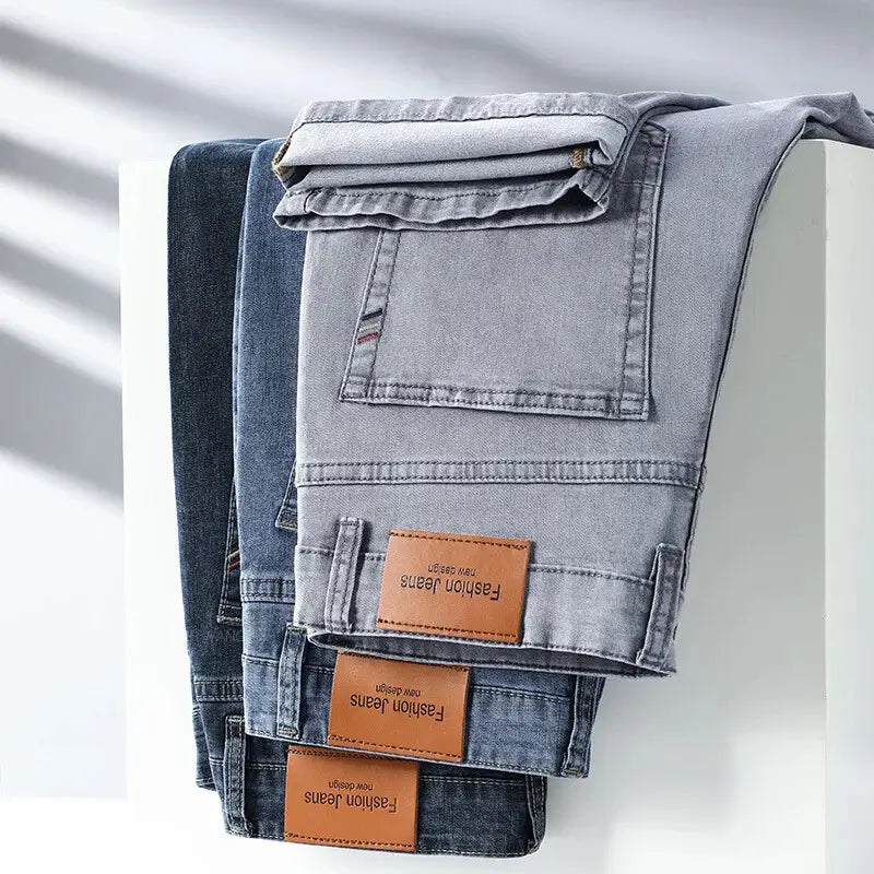 Calça Jeans Masculina Casual, modelagem reta e sofisticada