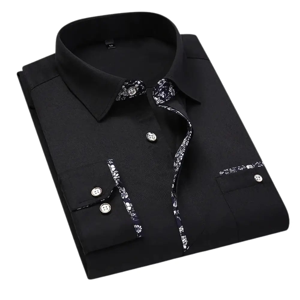Camisa Masculina Casual manga longa com fechamento em botões