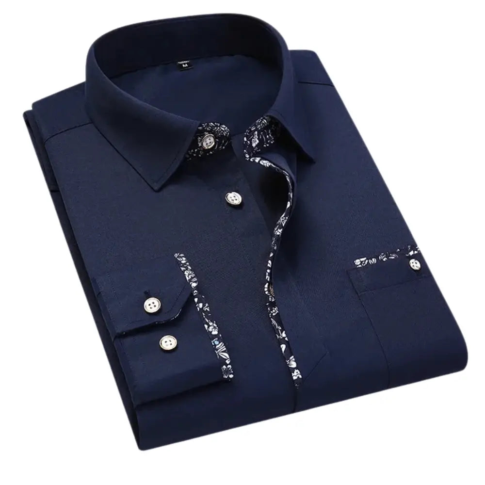 Camisa Masculina Casual manga longa com fechamento em botões