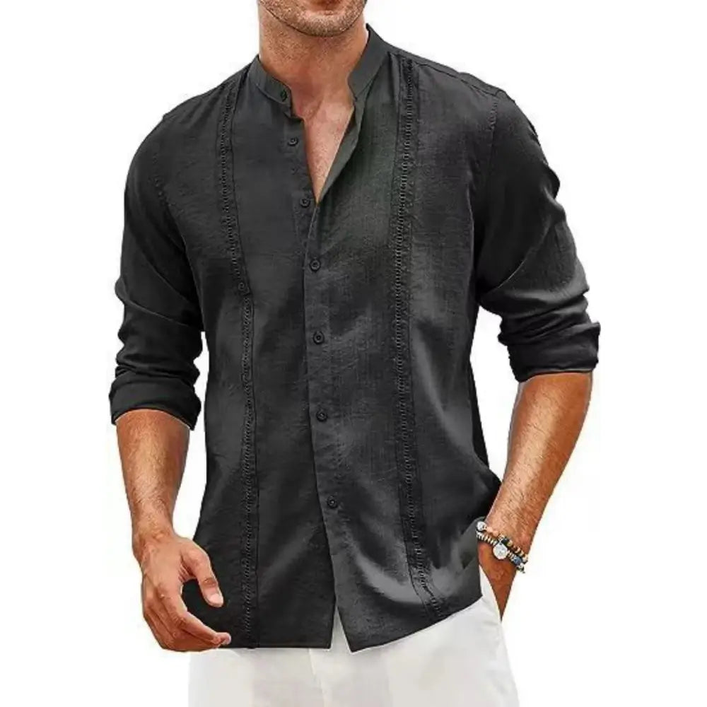 Camisa Masculina Casual Verão de manga longa 100% Algodão
