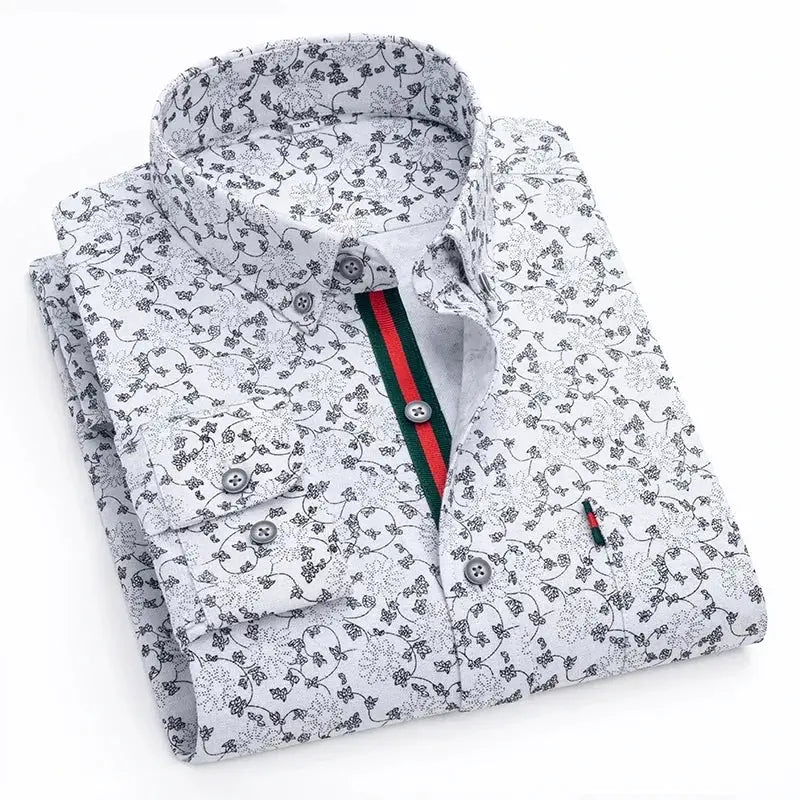 Camisa Masculina Italiana Com Estampa Floral