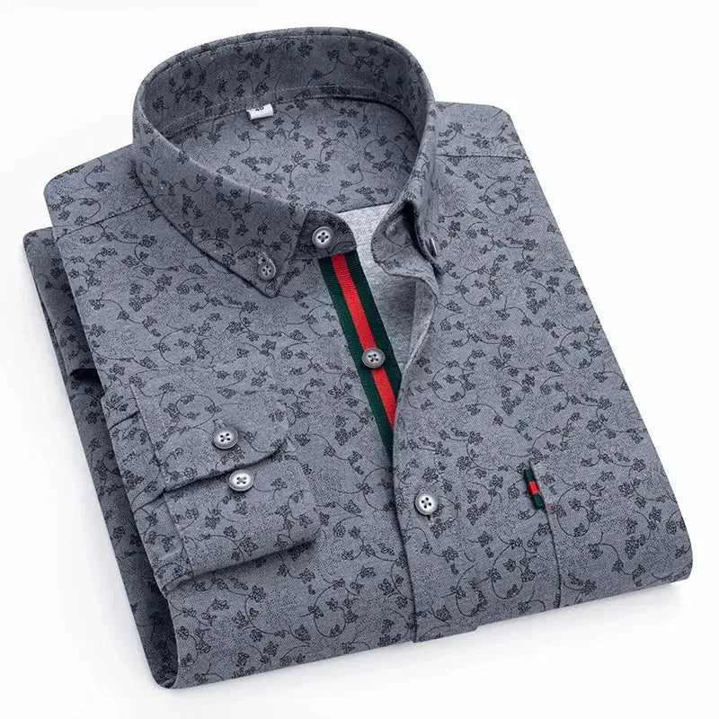 Camisa Masculina Italiana Com Estampa Floral