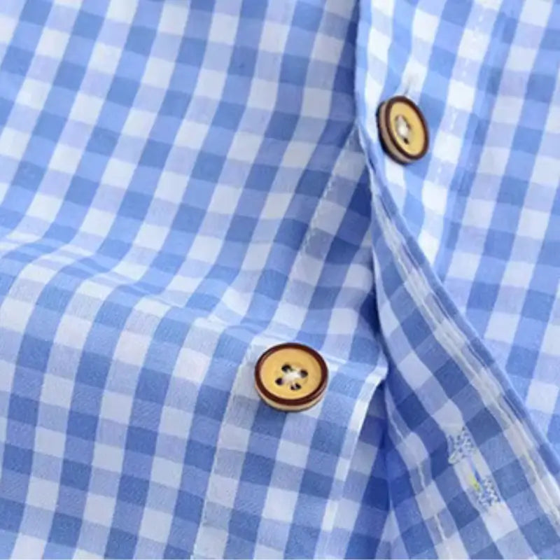 Camisa Masculina Manga Longa 100% Algodão xadrez