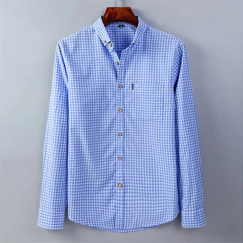 Camisa Masculina Manga Longa 100% Algodão xadrez