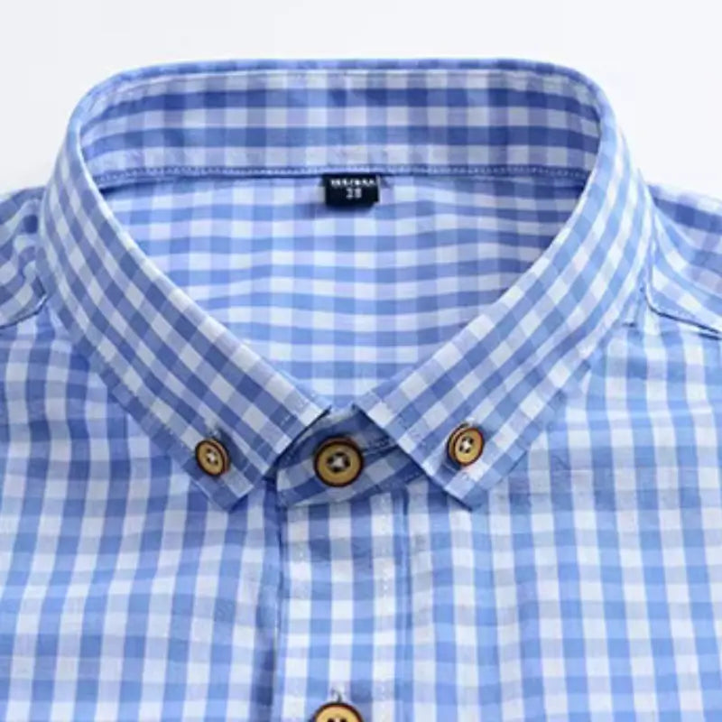 Camisa Masculina Manga Longa 100% Algodão xadrez