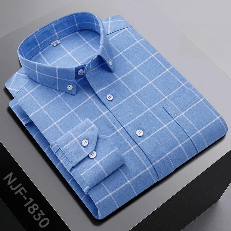 Camisa Masculina de Manga Longa Oversized 100% Algodão