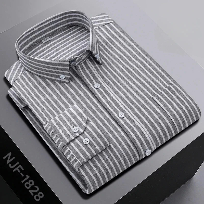 Camisa Masculina de Manga Longa Oversized 100% Algodão