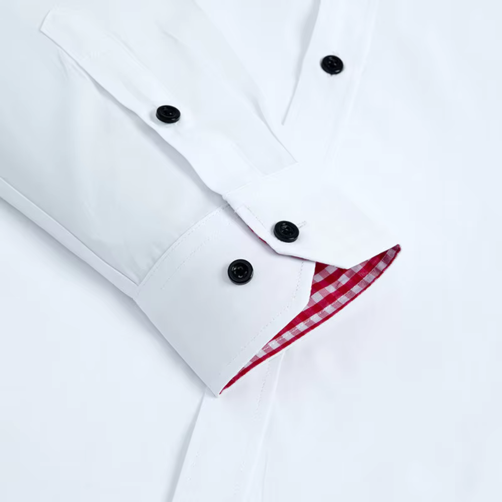 Camisa Social Masculina, manga longa com fechamento em botões