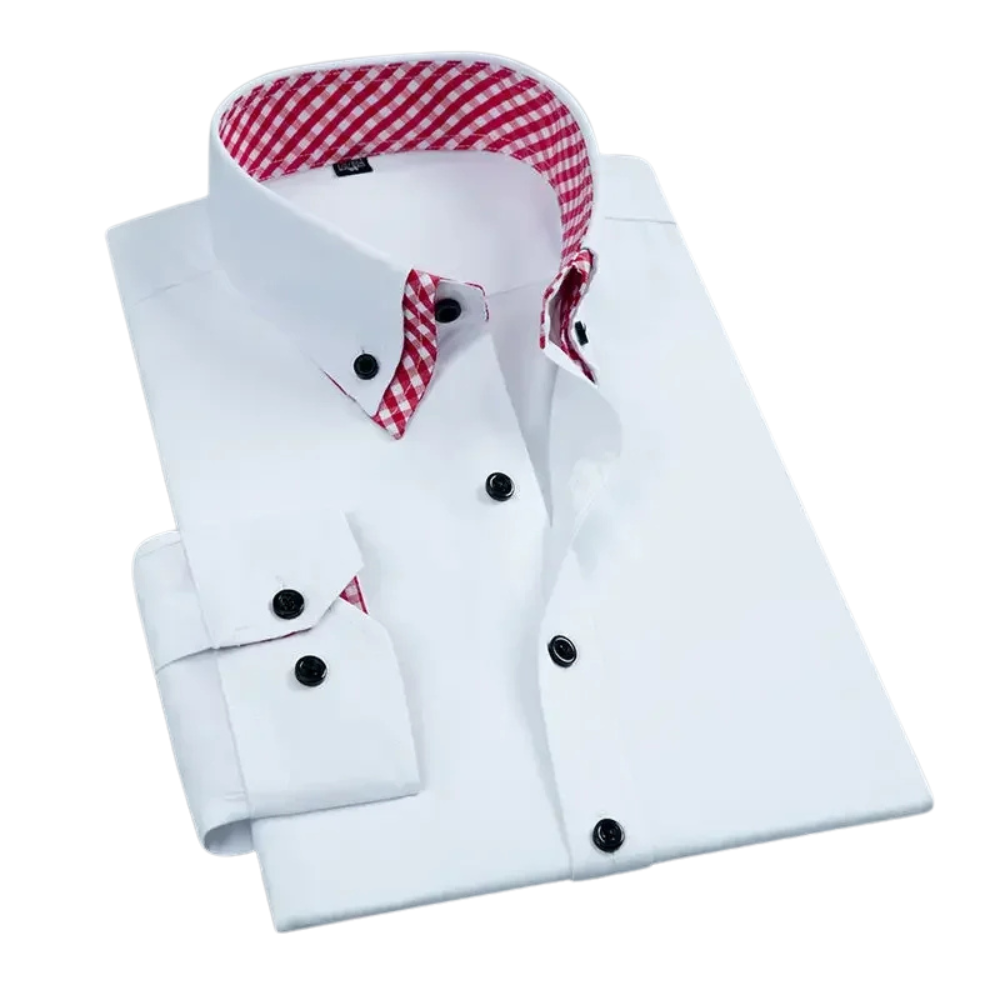 Camisa Social Masculina, manga longa com fechamento em botões