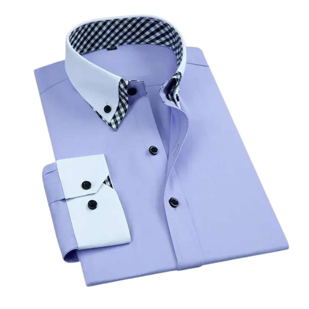 Camisa Social Masculina, manga longa com fechamento em botões