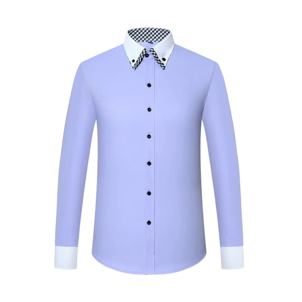 Camisa Social Masculina, manga longa com fechamento em botões