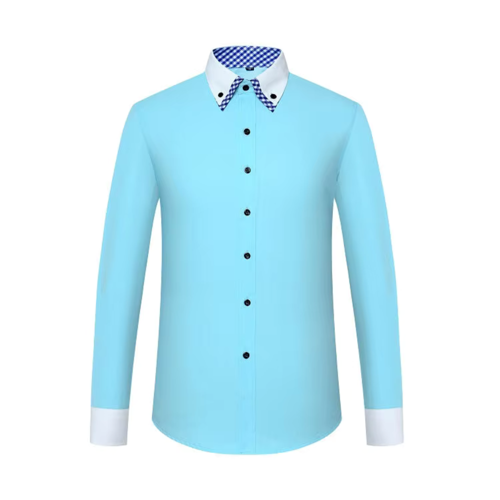 Camisa Social Masculina, manga longa com fechamento em botões