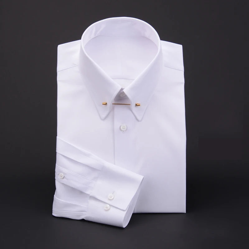 Camisa Social Masculina , manga longa e composição de algodão egípcio