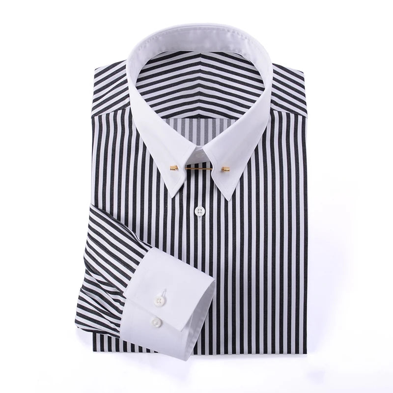 Camisa Social Masculina , manga longa e composição de algodão egípcio