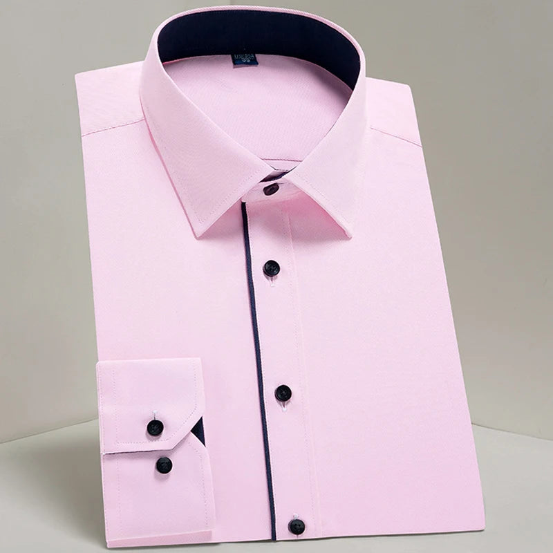 Camisa Social Masculina de Manga Longa Clássica