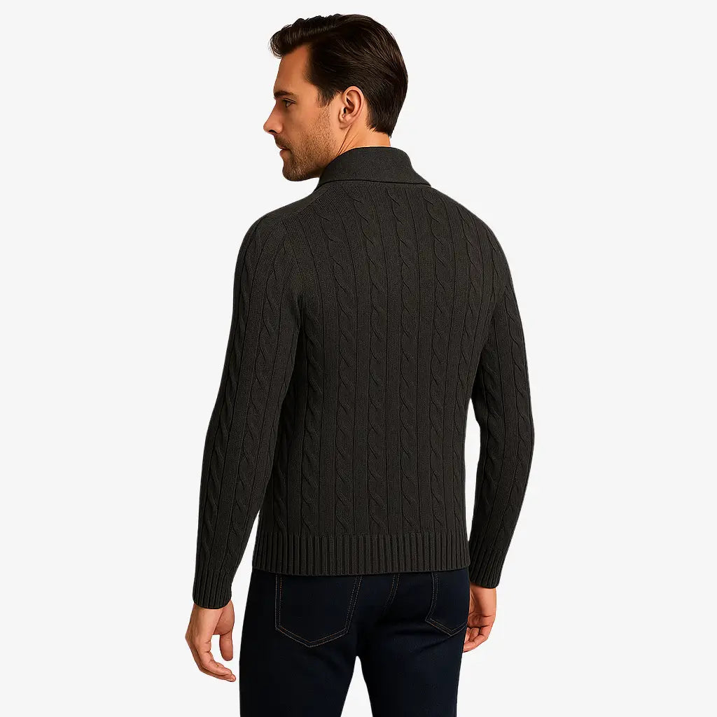 Cardigan Masculino Feito Em Algodão Pima