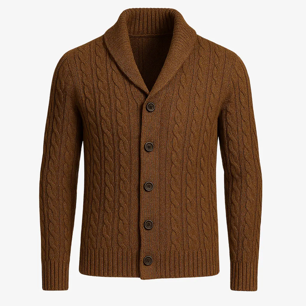 Cardigan Masculino Feito Em Algodão Pima