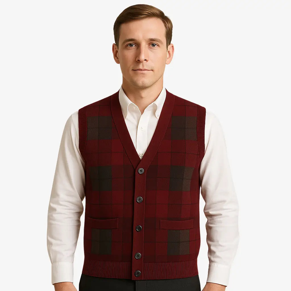 Colete Masculino Casual Com Botões
