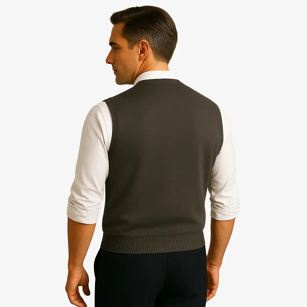 Colete Masculino Casual Com Botões