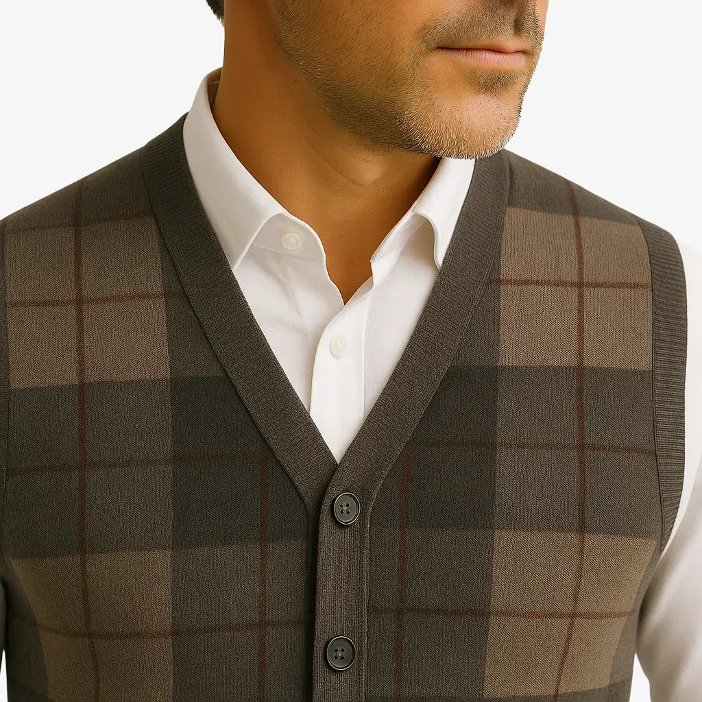 Colete Masculino Casual Com Botões