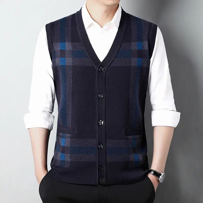 Colete Masculino Tricot Gola V