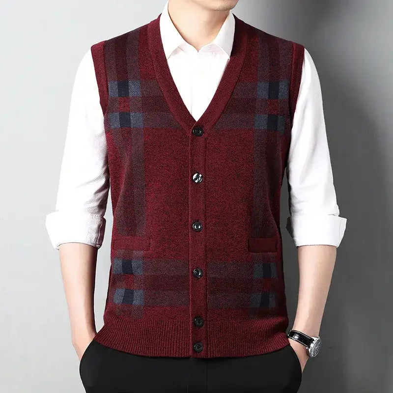 Colete Masculino Tricot Gola V