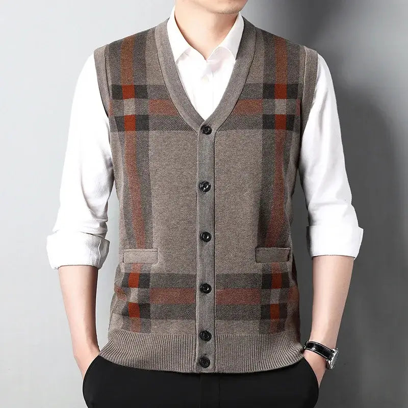 Colete Masculino Tricot Gola V