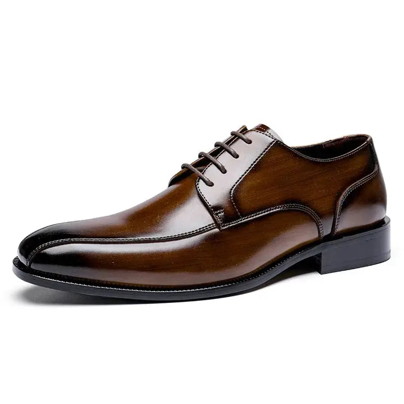Sapato Social Masculino Derby Em Couro confortável, modelo social, ideal para uso diário e ocasiões especiais.