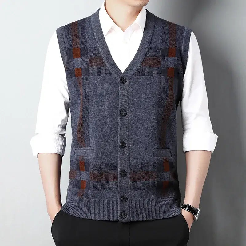 Colete Masculino Tricot Gola V