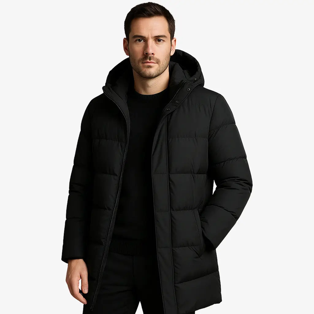 Sobretudo Masculino Puffer Longo
