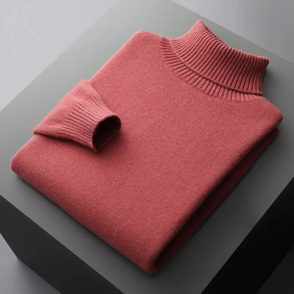 Suéter Masculino Gola Alta em Lã Merino – Linha Milano